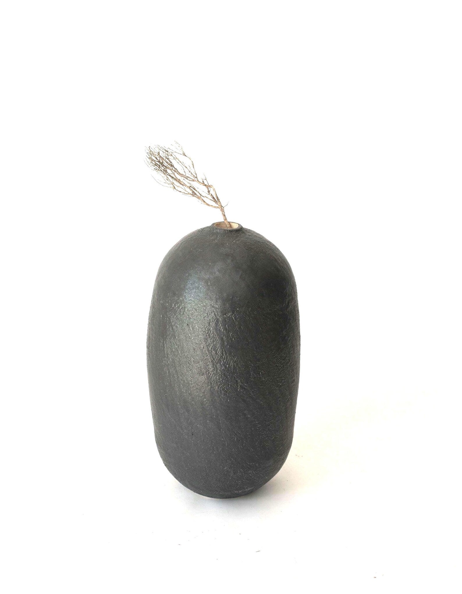 Extra-large black ceramic vase | Tall narrow vase