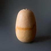 Handmade beige oval vase
