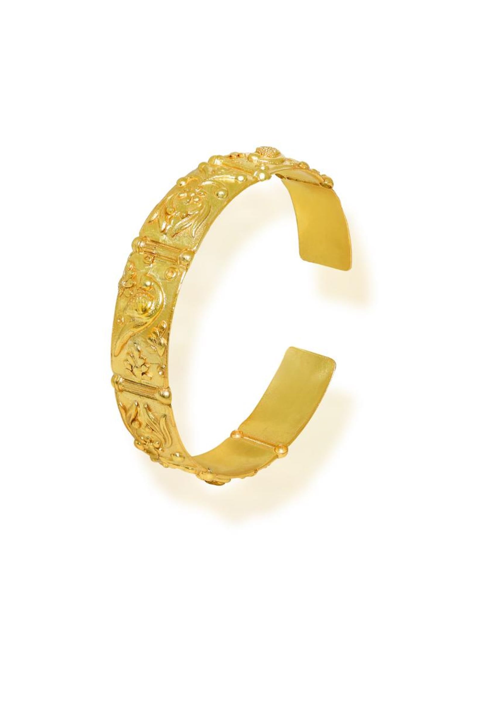Statement Gold Cuff Bracelet- Modern Heirloom Style
