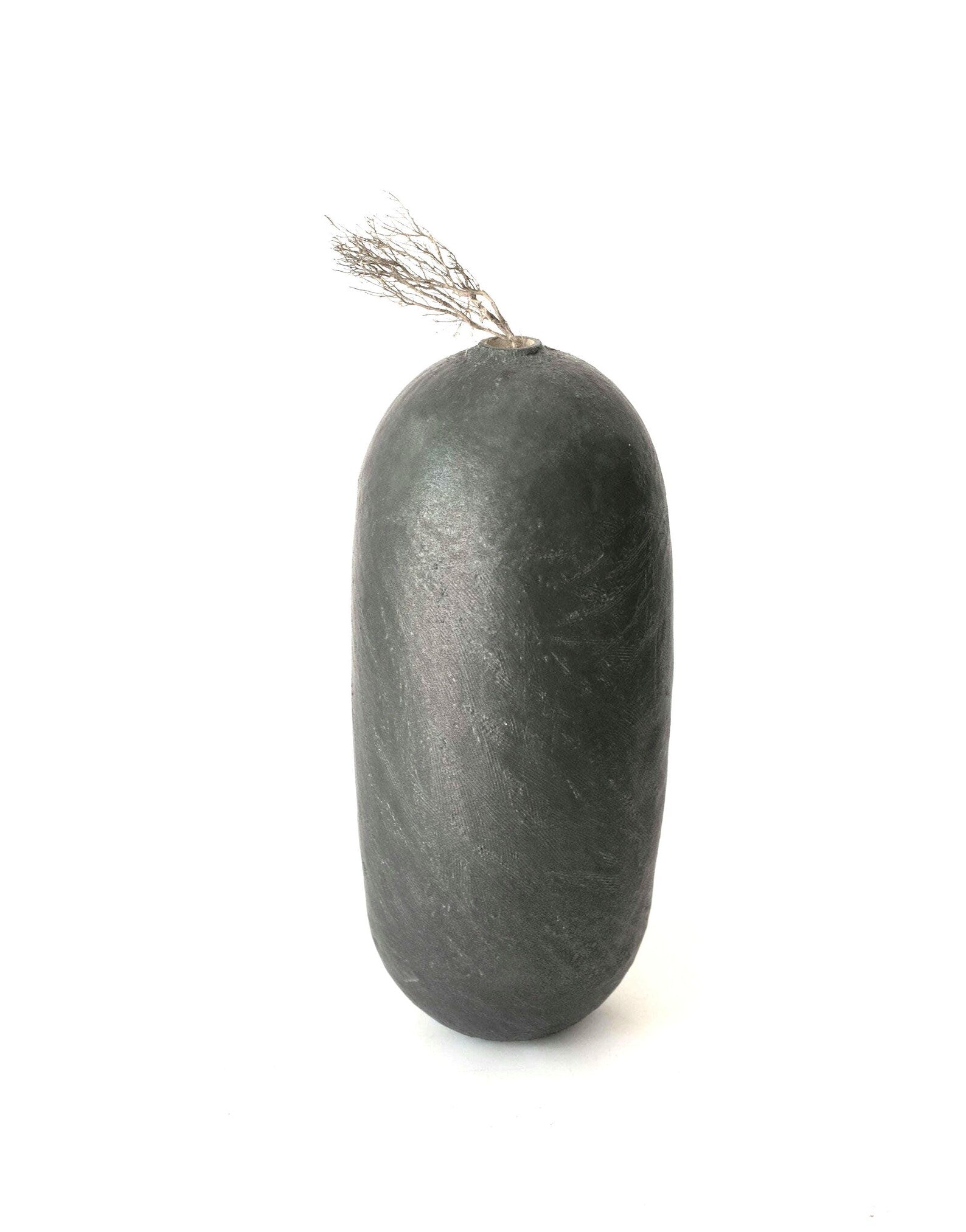 Extra-large black ceramic vase | Tall narrow vase