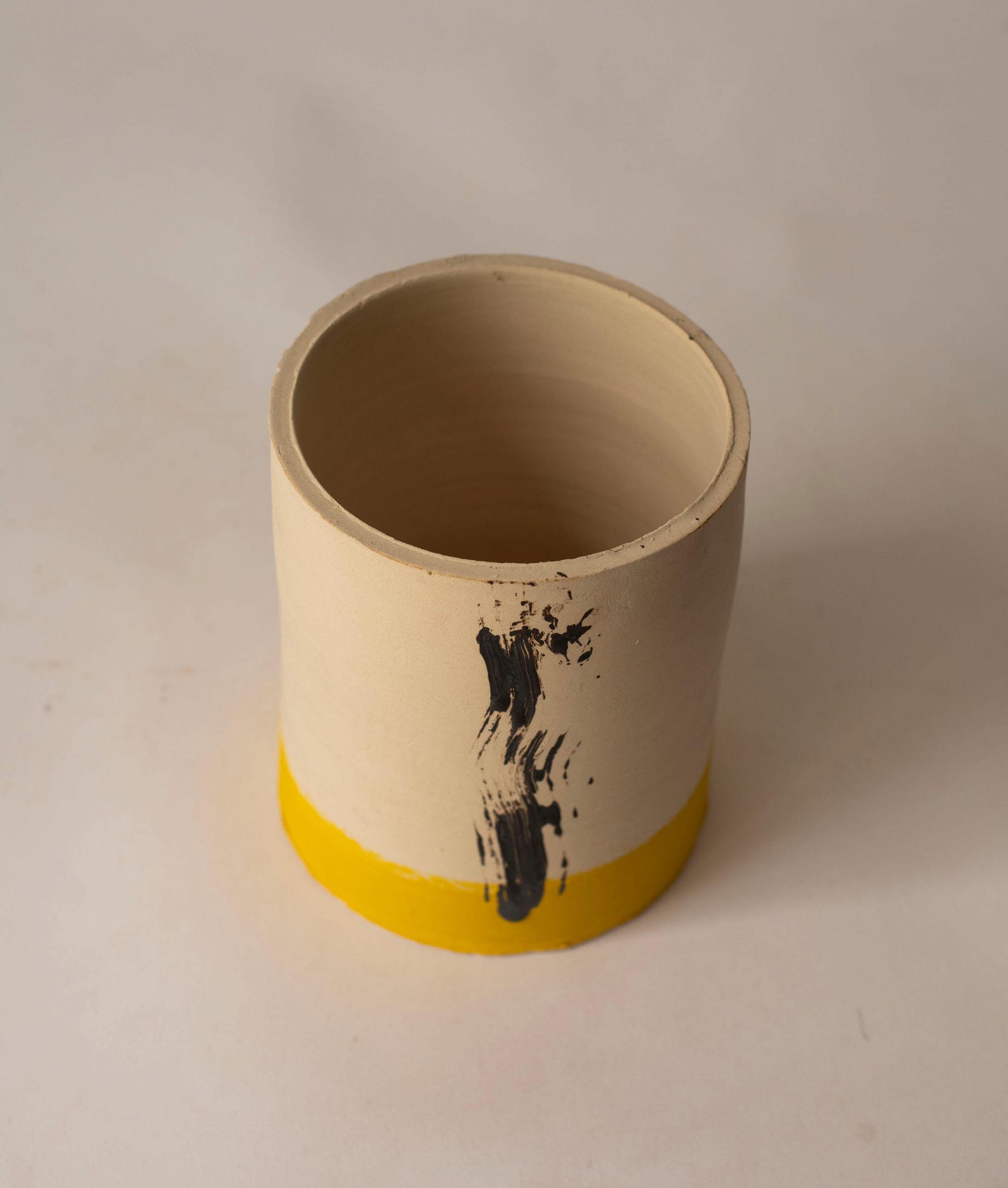 Decorative Cylindrical Ceramic Container