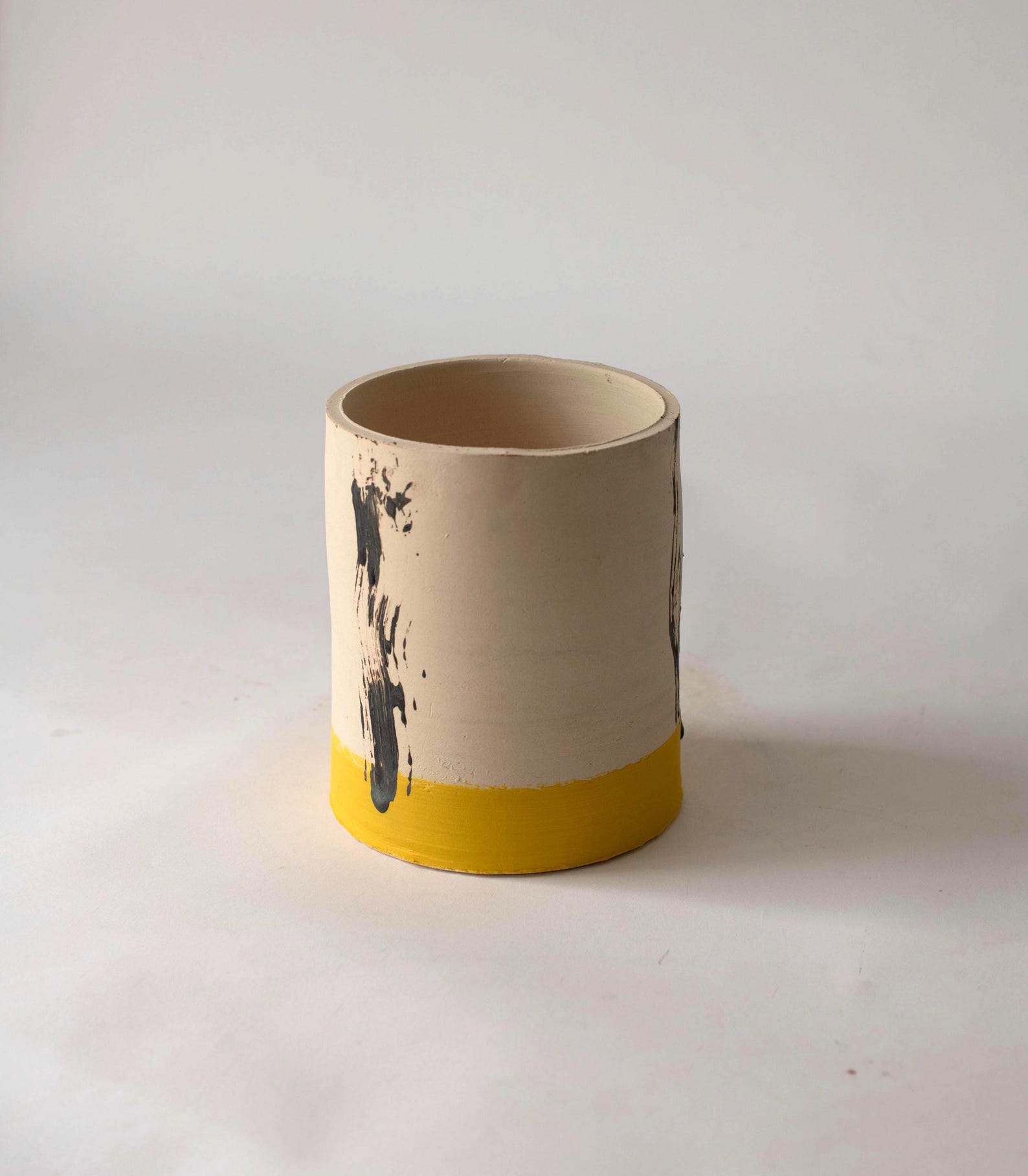 Decorative Cylindrical Ceramic Container
