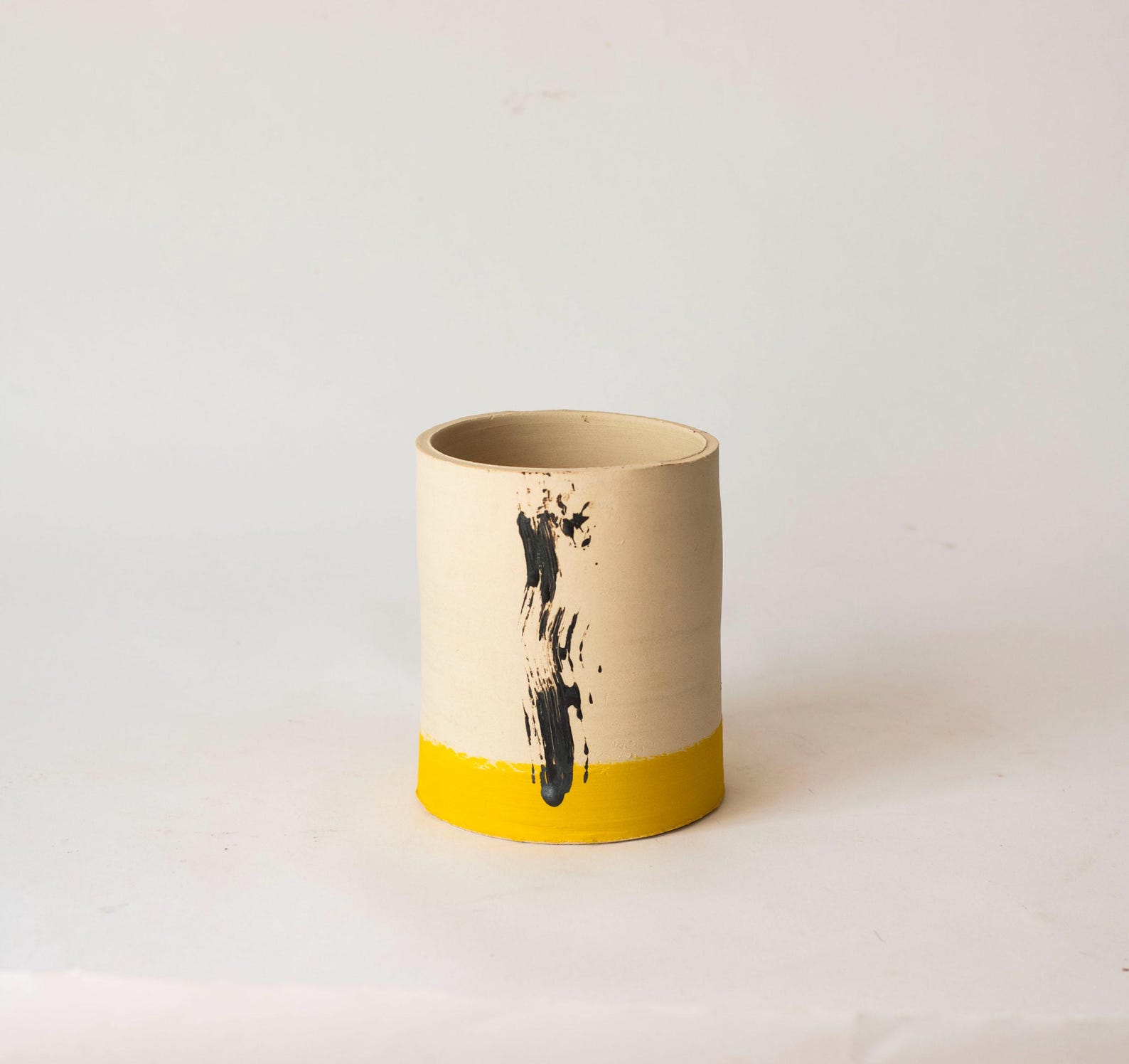Decorative Cylindrical Ceramic Container