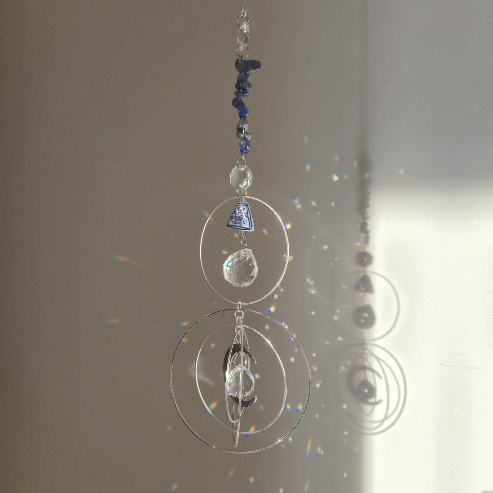 Grand Sun catcher cristal Feng shui LAPIS LAZULI
