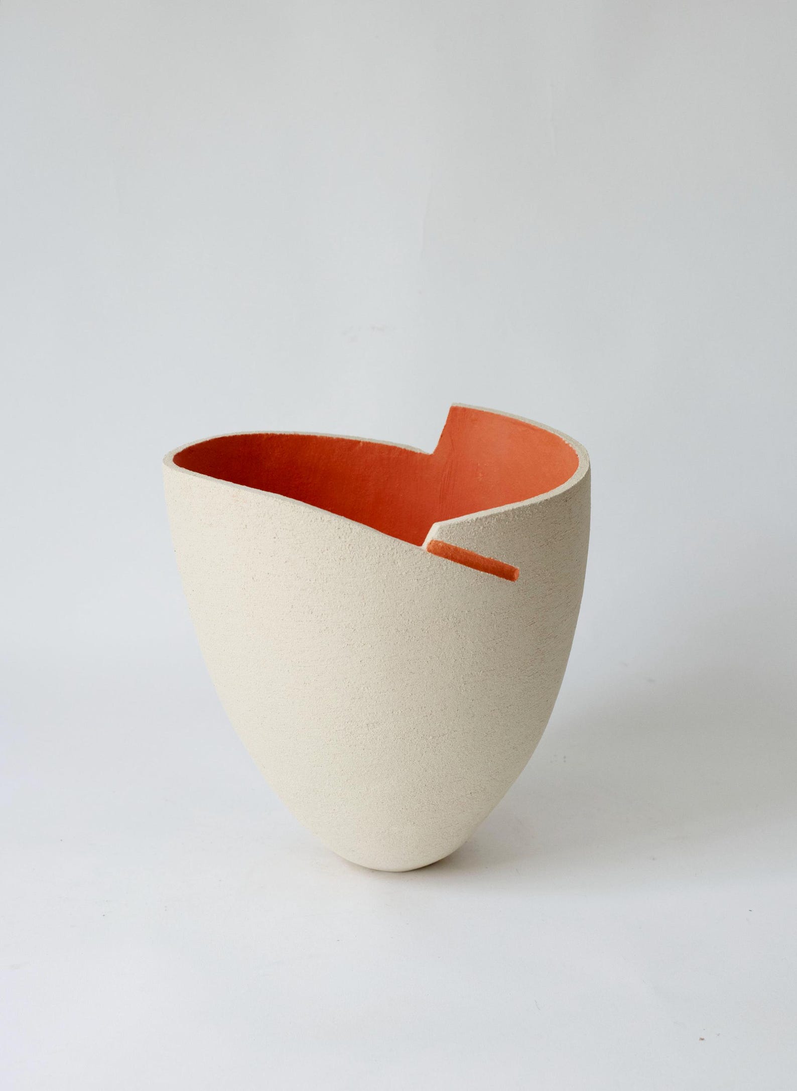 Contemporary Orange Ceramic Vase