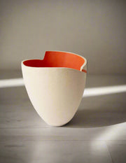 Contemporary Orange Ceramic Vase