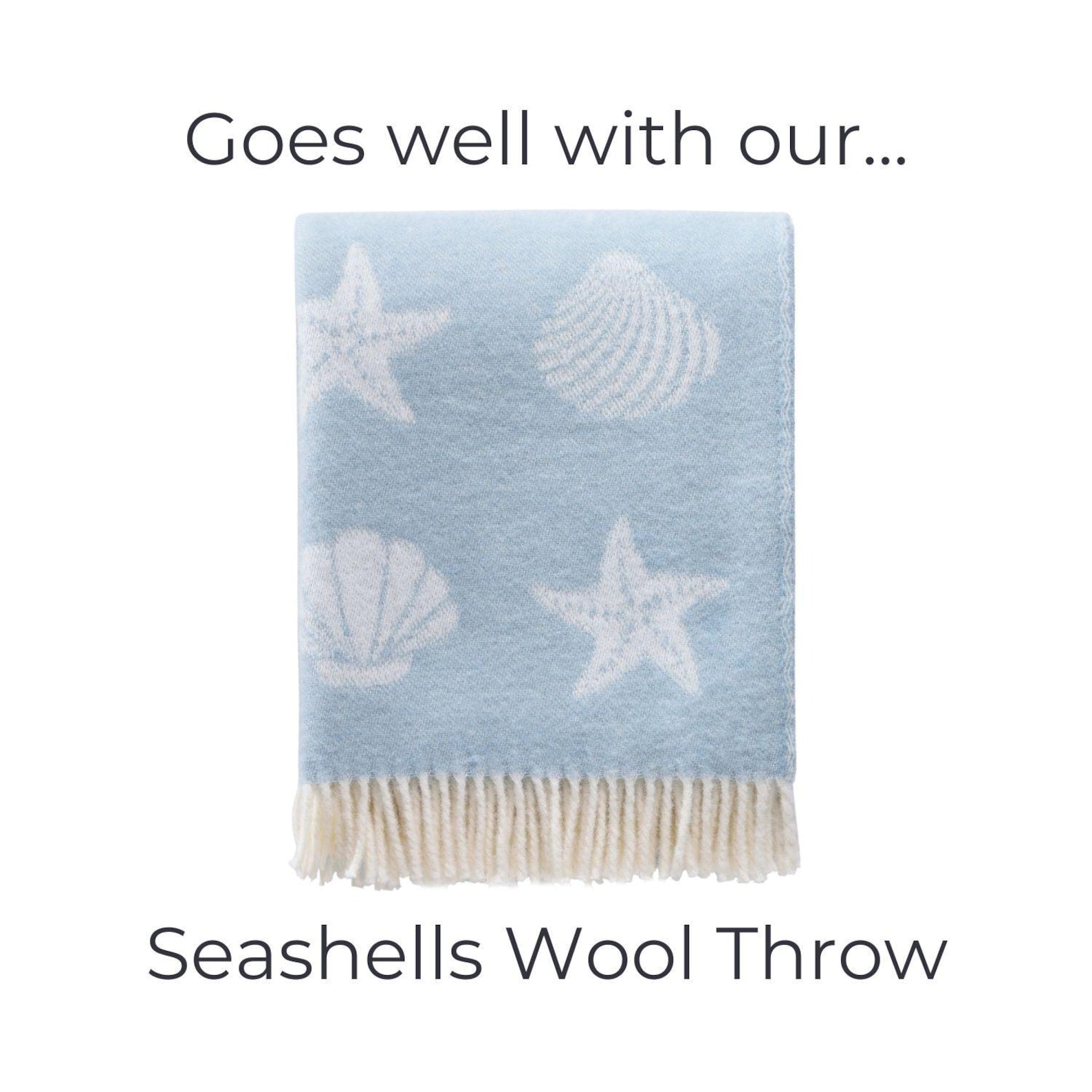 Seashells Cushion Cover | Woven from Pure Wool |