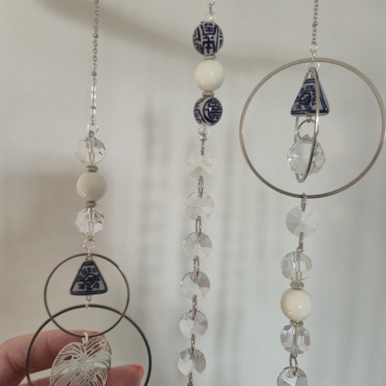 LUCIA Crystal Suncatcher - Driftwood Feng Shui Mobile - Zen Decor