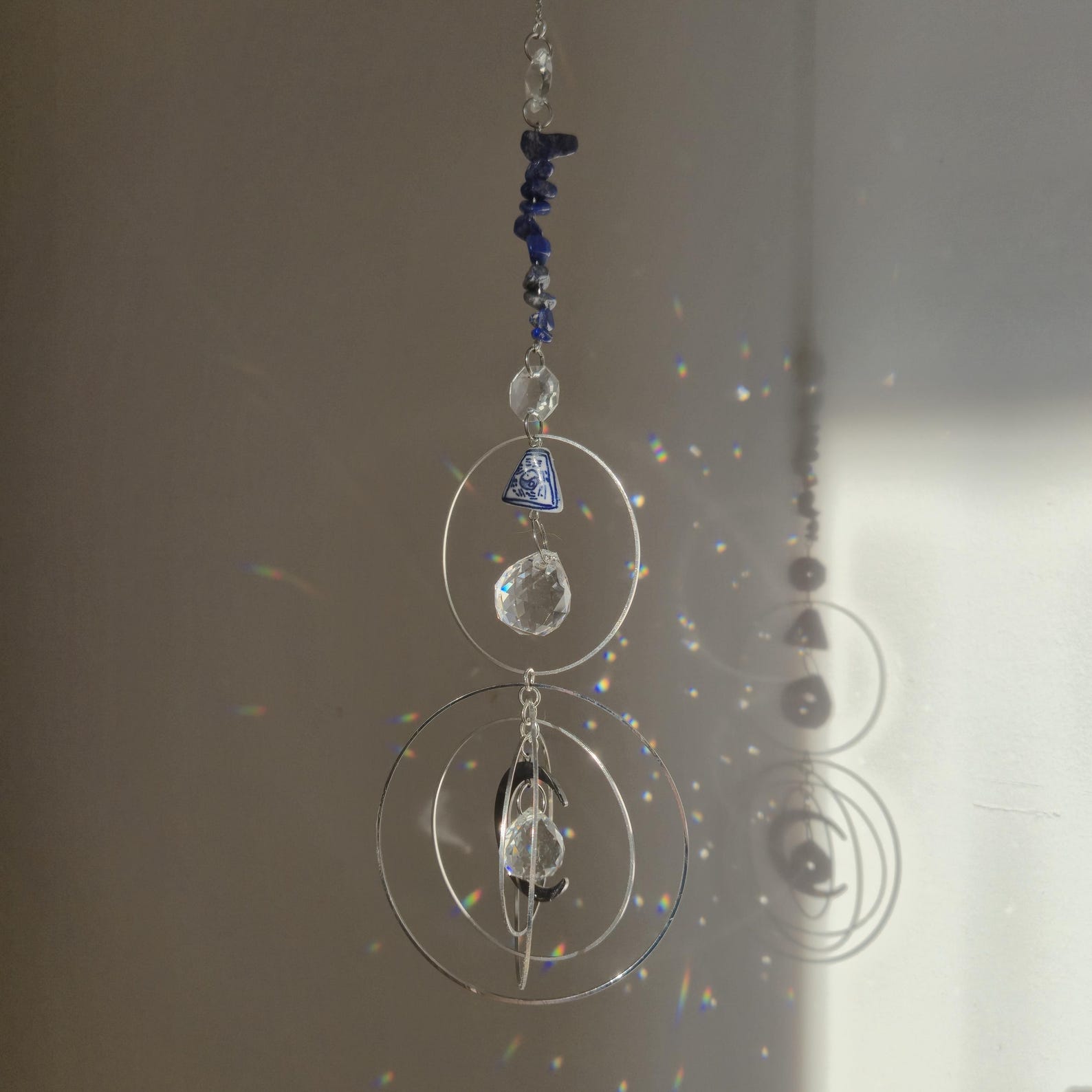 Grand Sun catcher cristal Feng shui LAPIS LAZULI