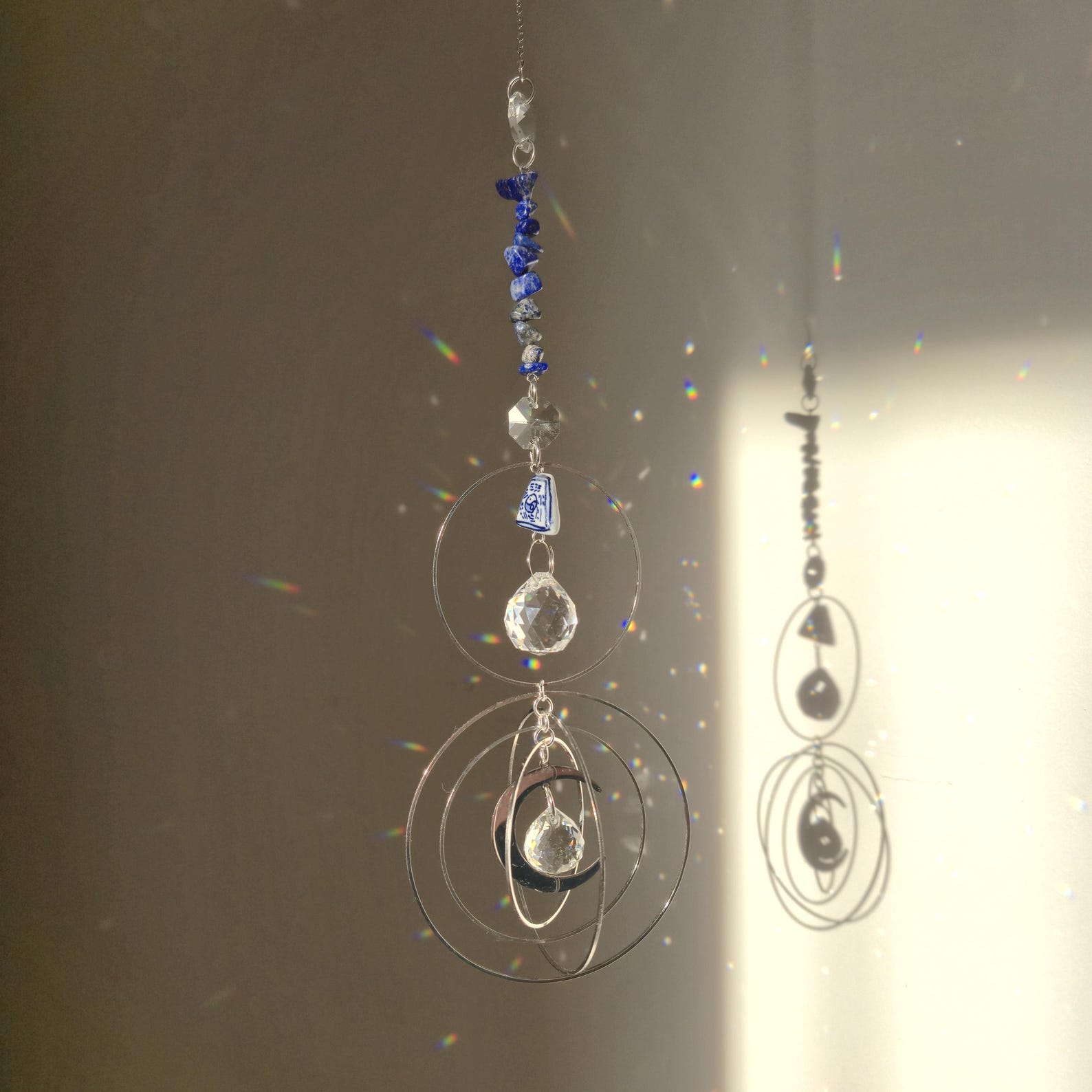 Grand Sun catcher cristal Feng shui LAPIS LAZULI