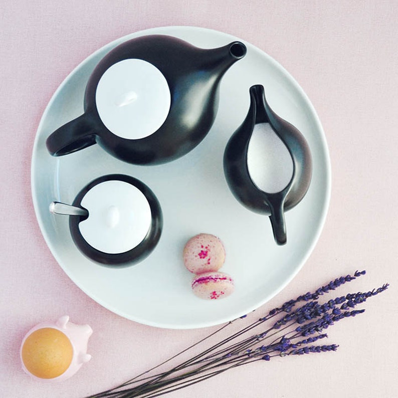 Creamer And Sugar Set | Sugar Bowl With Lid