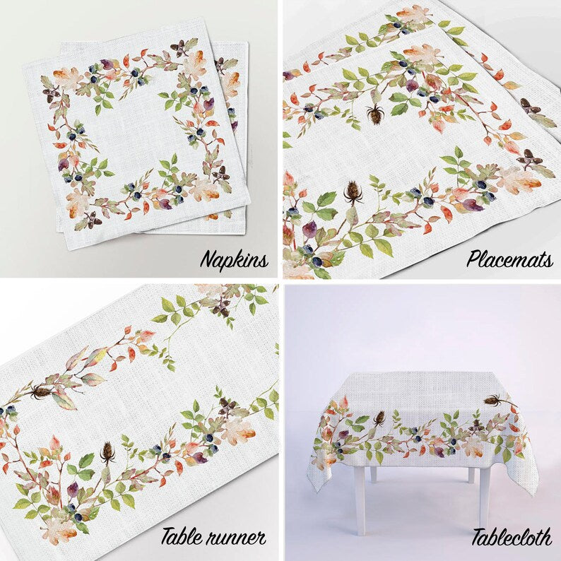 Fall/Autumn Napkins Set | 100% linen