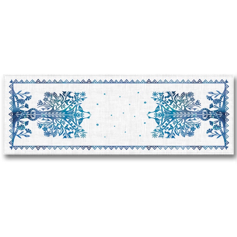 Handmade Traditional Folk table Runner | 100% Linen