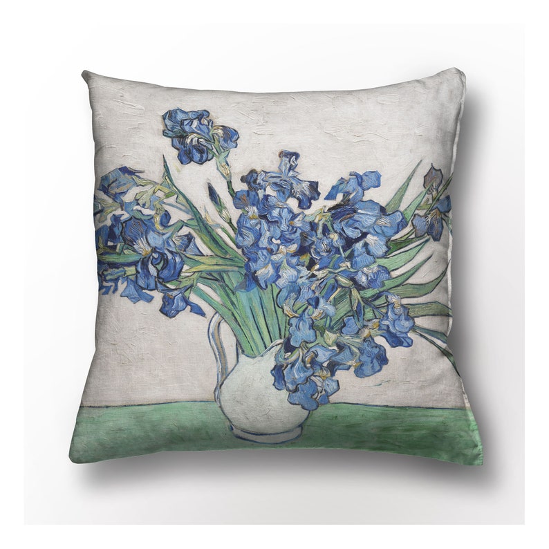 Vincent van Gogh, Irises 1890, Couch cushion cover with zipper