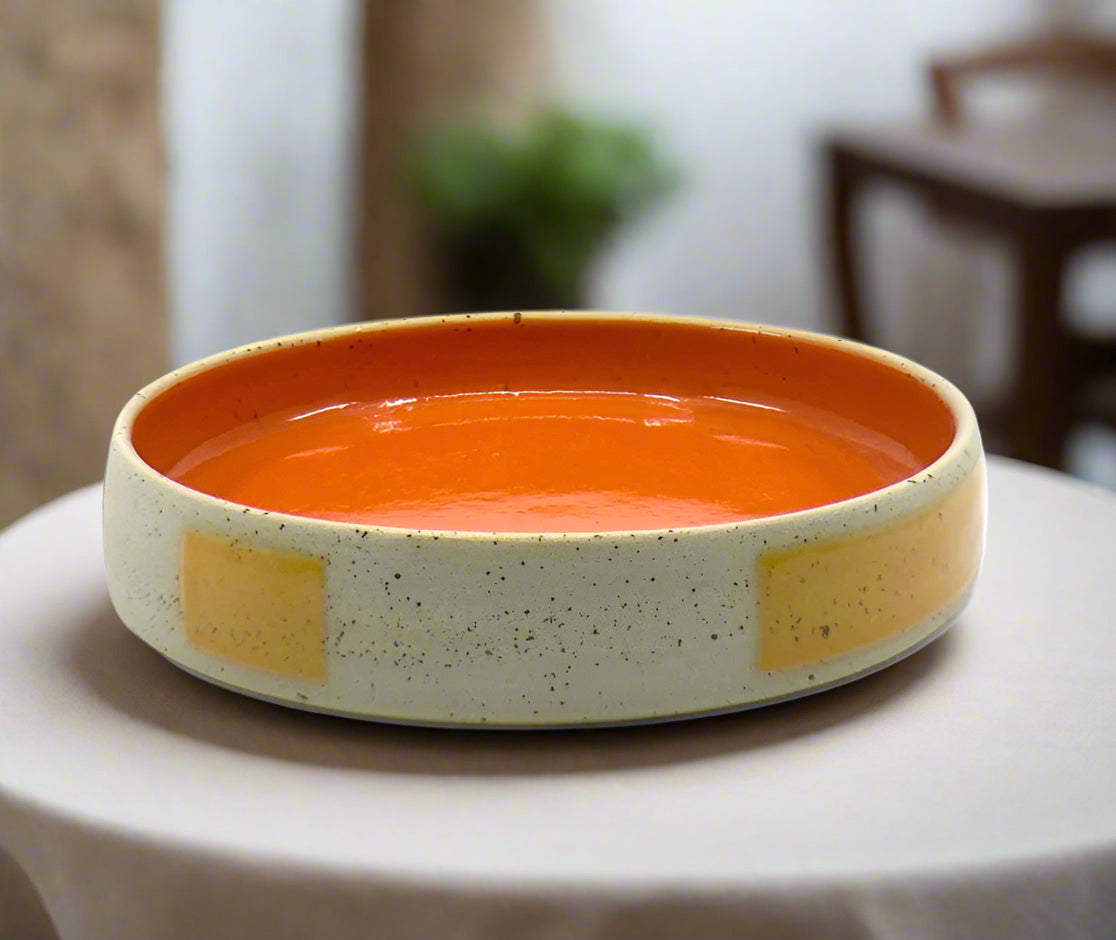 Handmade Serving Decorative Bowl - Rustic Stoneware