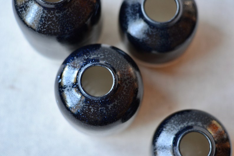 Black And White Ceramic Vase | Handmade Speckled Vase (Medium)