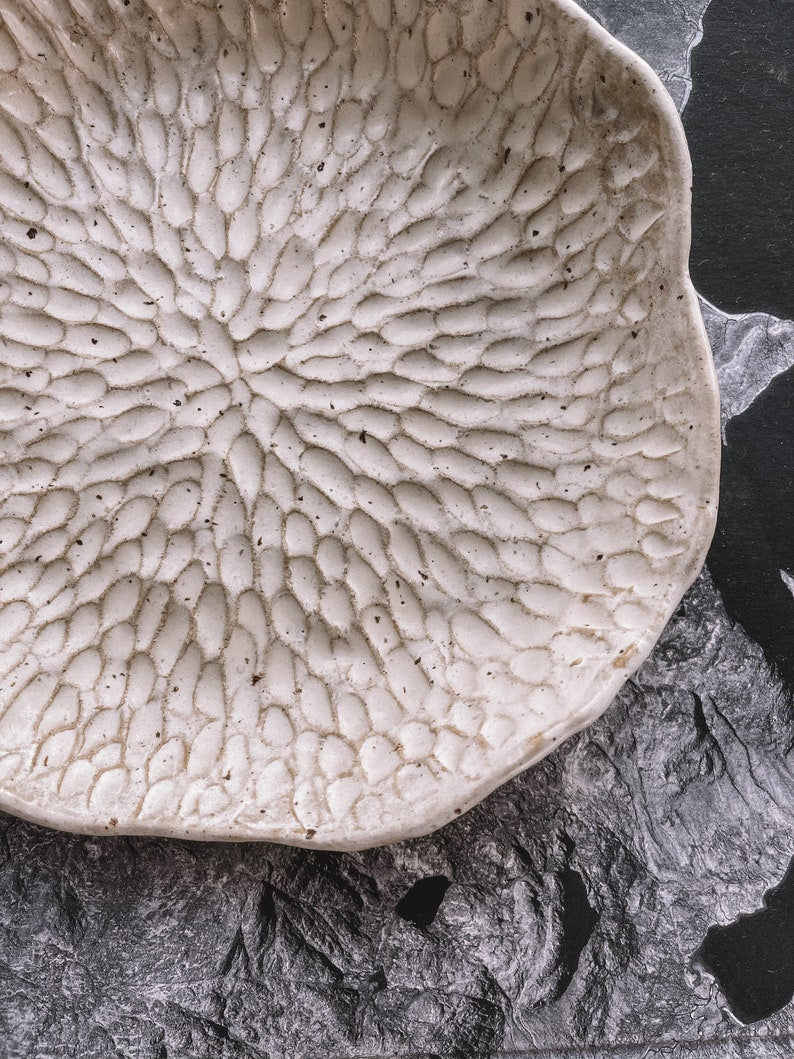 Hand crafted and carved ophelia bowl
