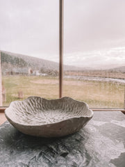 Hand crafted and carved ophelia bowl