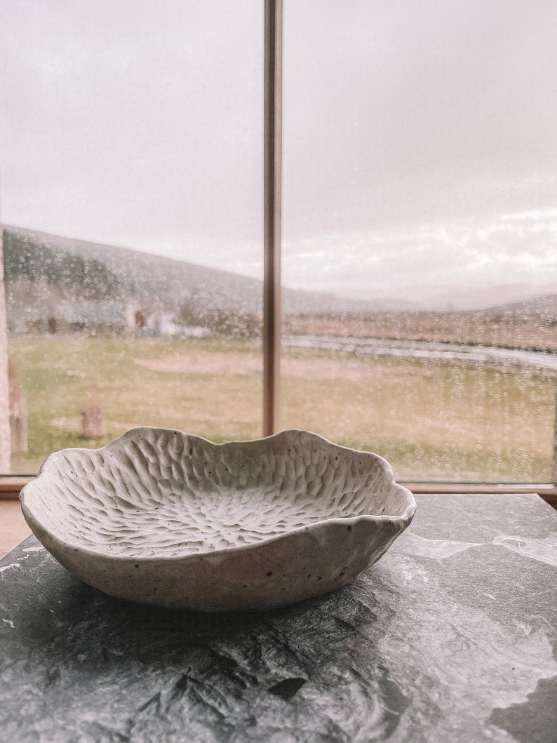 Hand crafted and carved ophelia bowl