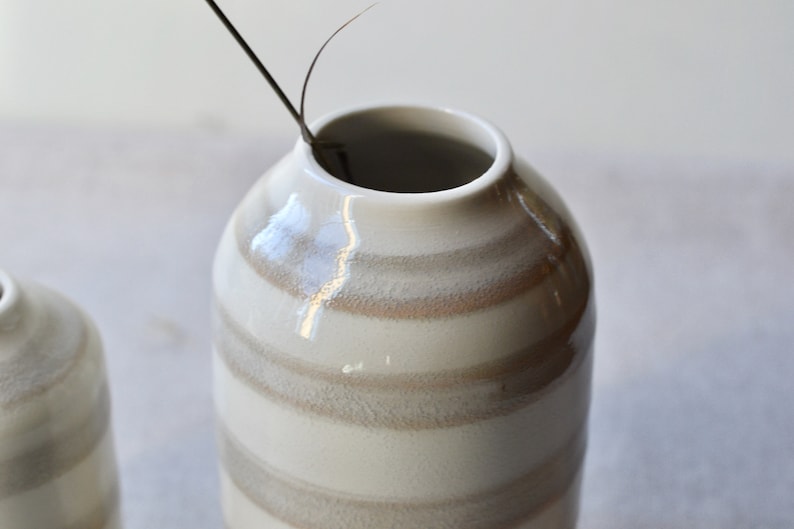 3 Vases Set | Bud Vases | Striped Vases