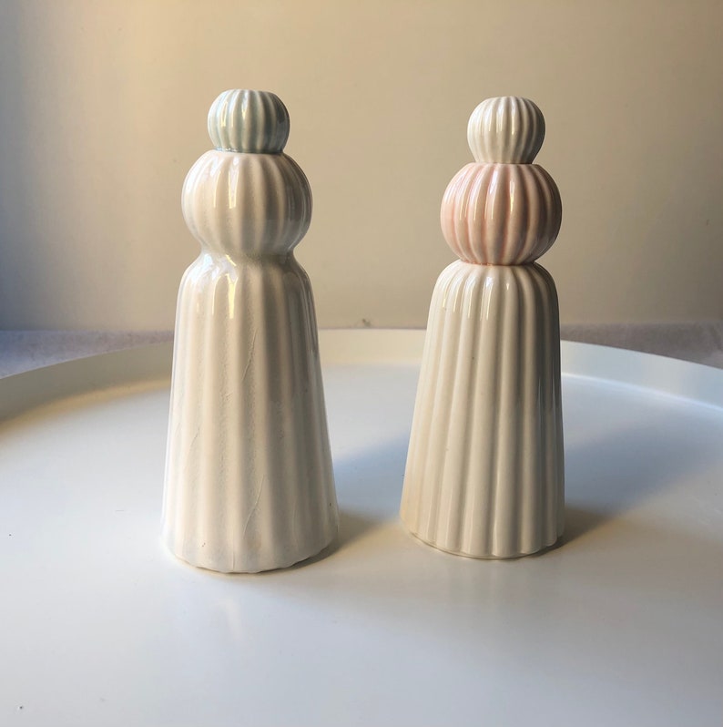 White And Pink Vase | Scandinavian Design Vase