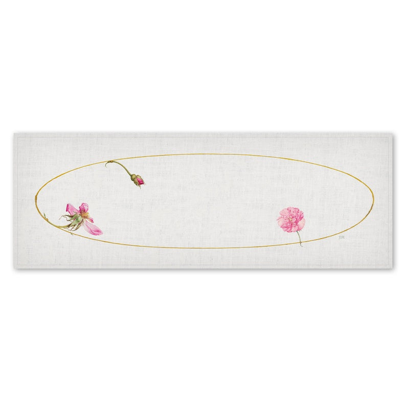 A Rosebud and a Disintegrating Pink Rose Table Runner (1575–1580)