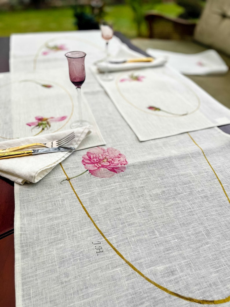 A Rosebud and a Disintegrating Pink Rose Table Runner (1575–1580)