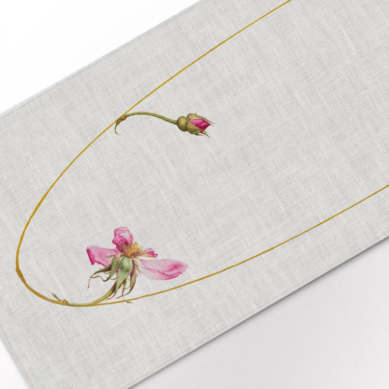 A Rosebud and a Disintegrating Pink Rose Table Runner (1575–1580)
