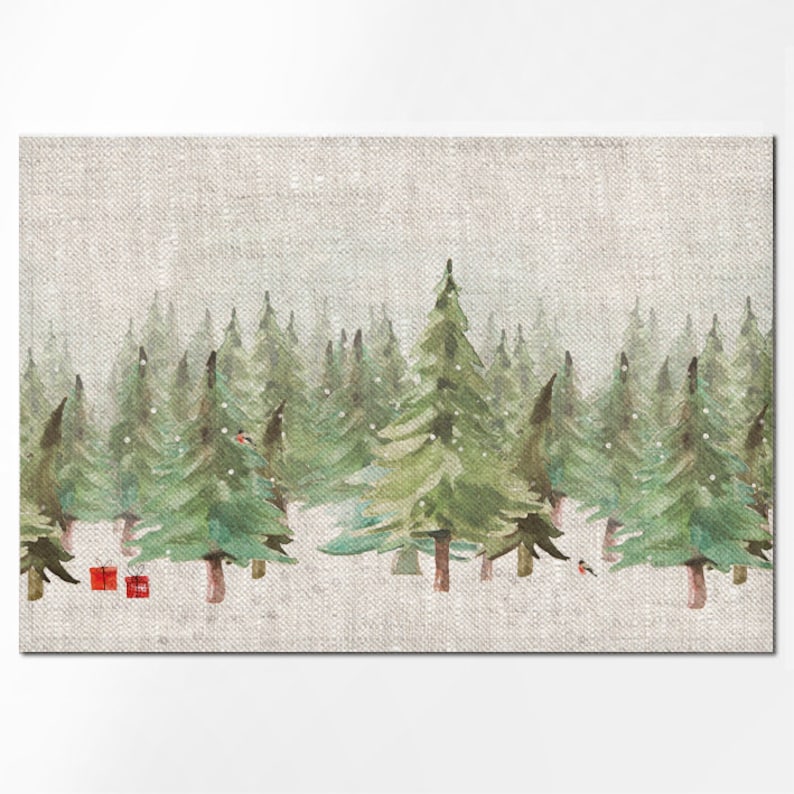 NEW! Christmas placemats | BEIGE EDITION | Placemats set 6