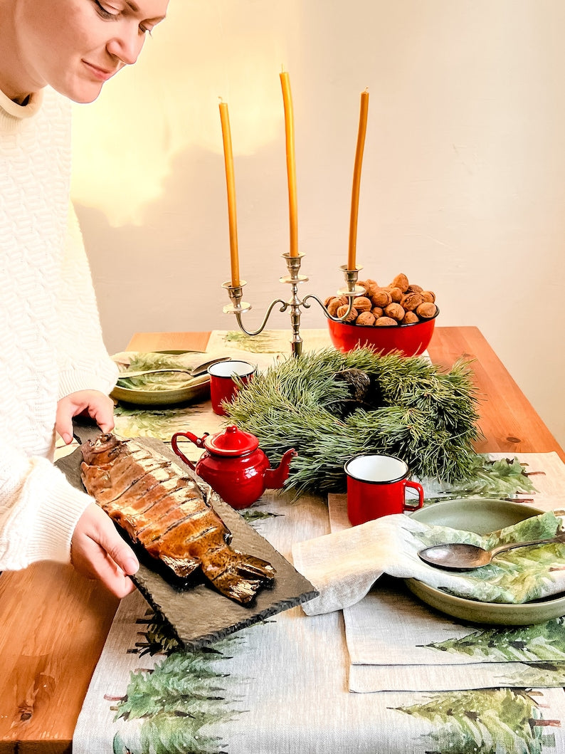 NEW! Christmas placemats | BEIGE EDITION | Placemats set 6