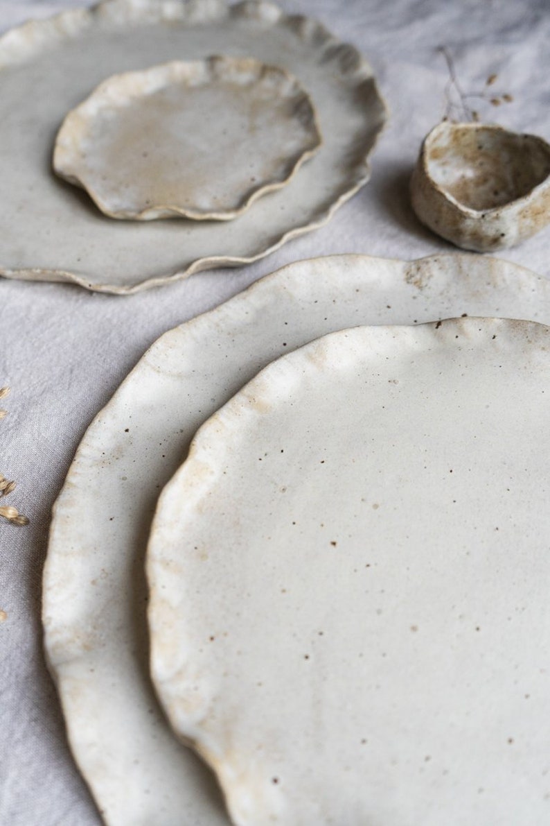 Ebba Stoneware Plates, dinnerware, handmade dining