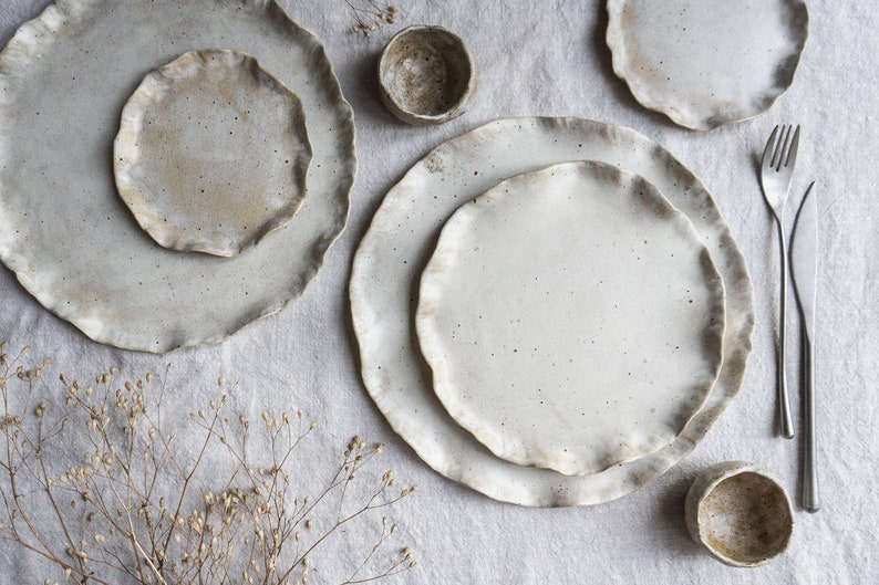 Ebba Stoneware Plates, dinnerware, handmade dining
