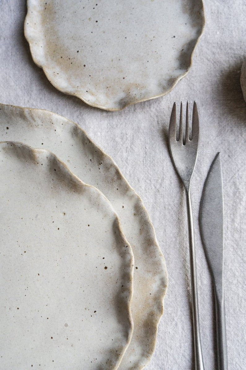 Ebba Stoneware Plates, dinnerware, handmade dining