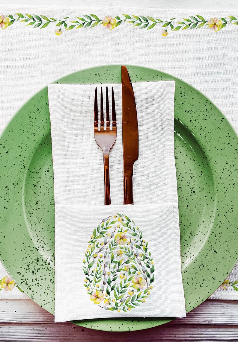 The Awakening of Spring Cutlery Holder | 100% linen (6 Holders)