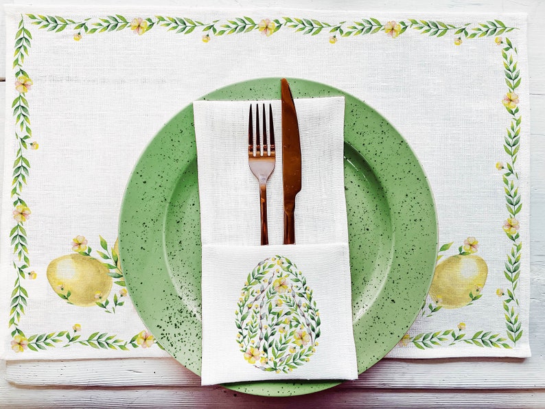 The Awakening of Spring Cutlery Holder | 100% linen (6 Holders)