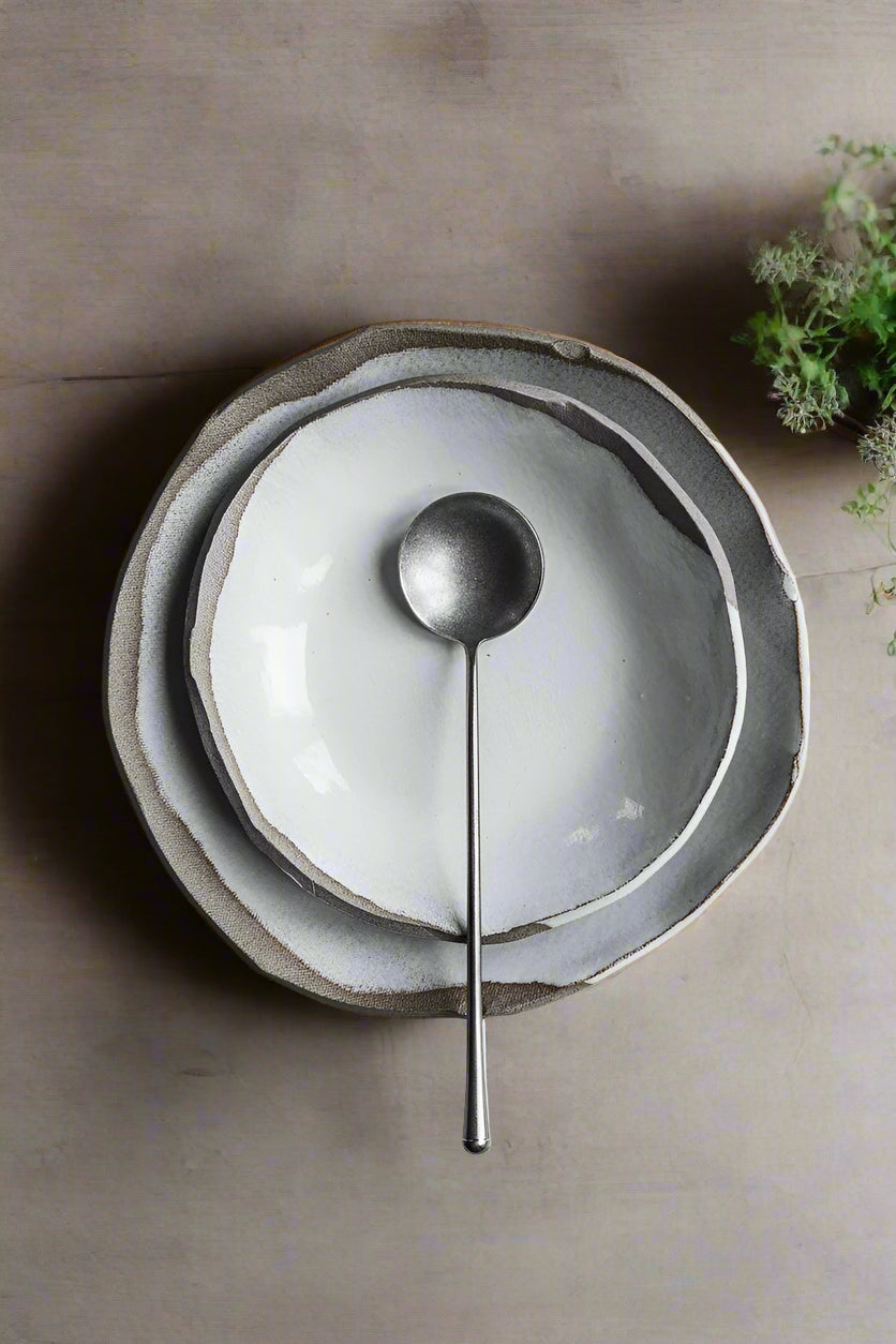 Aires Glossy White Handmade Bowl