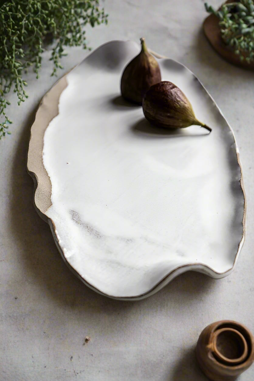 Aires Glossy White Serving Platter