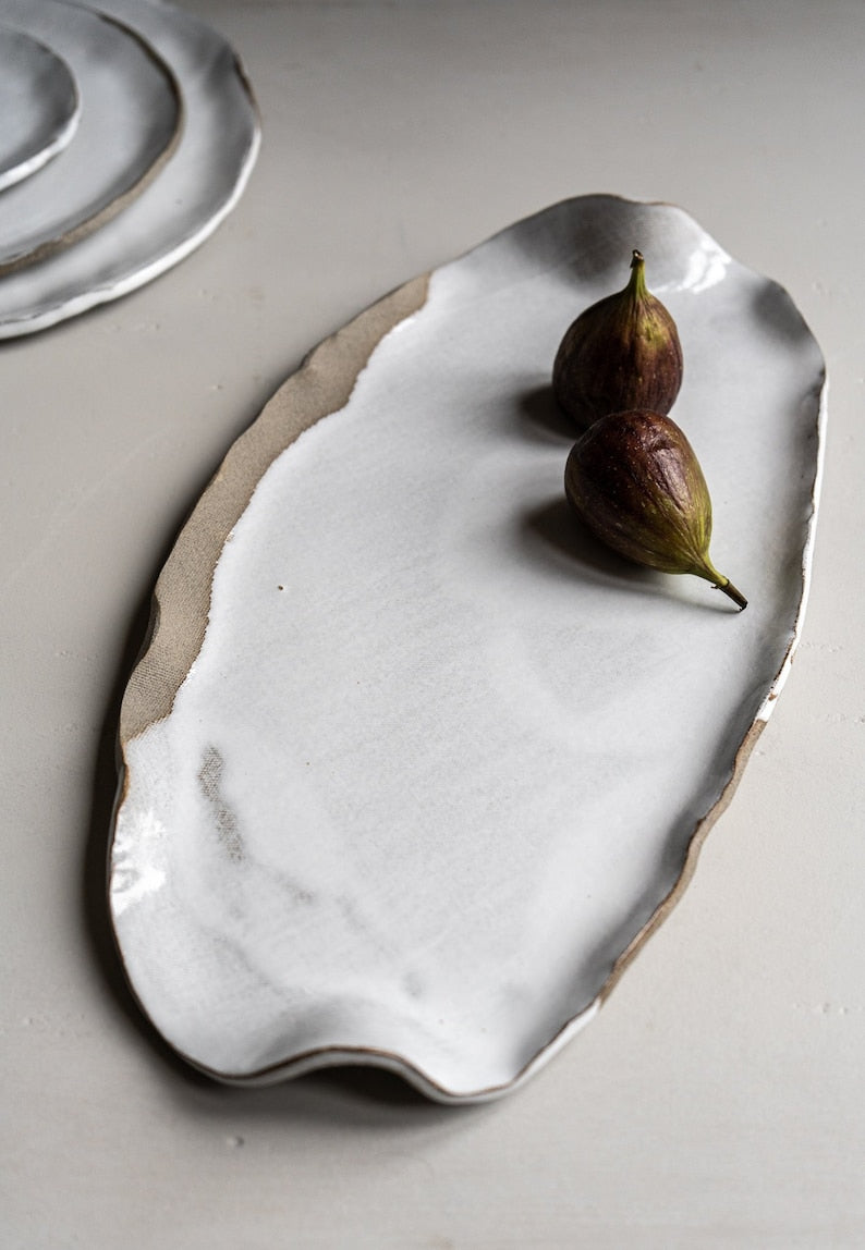 Aires Glossy White Serving Platter