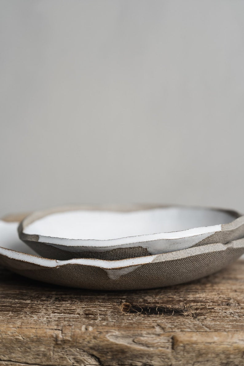 Aires Glossy White Handmade Bowl