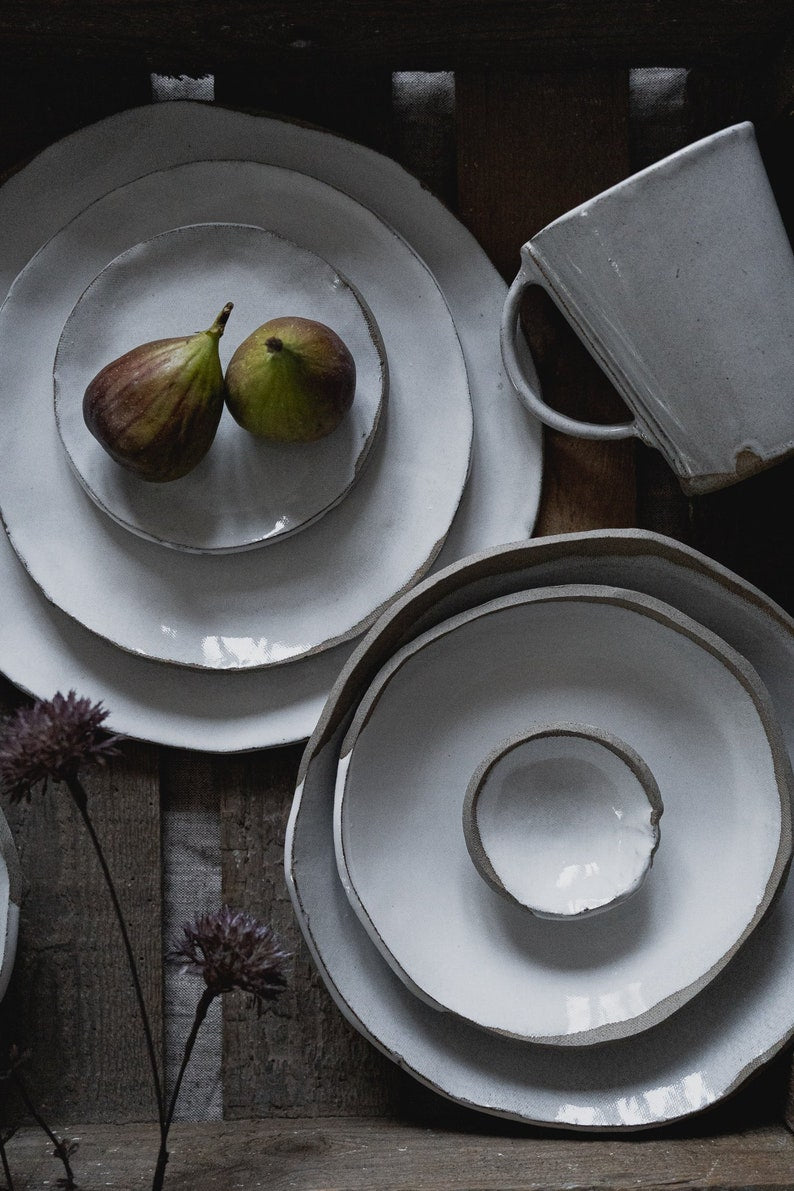 Aires Glossy White Handmade Bowl