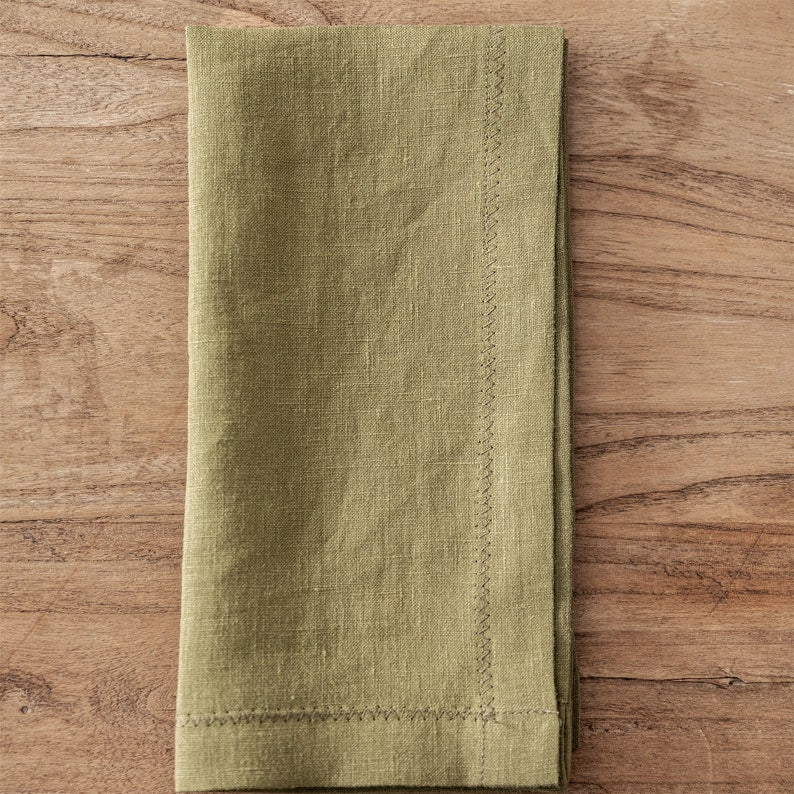 SET OF FOUR Mutiple Natural Organic Linen Napkins