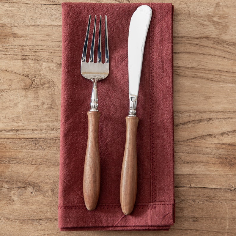 SET OF FOUR Mutiple Natural Organic Linen Napkins