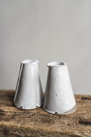 Aires Glossy white Jug, handmade stoneware