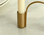 Maya Brass Gold Candle Holder