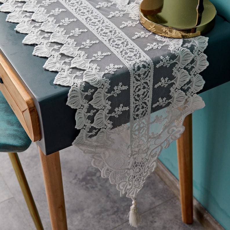 Lace Table Runner Rustic French Style Table Runners Farmhouse Style