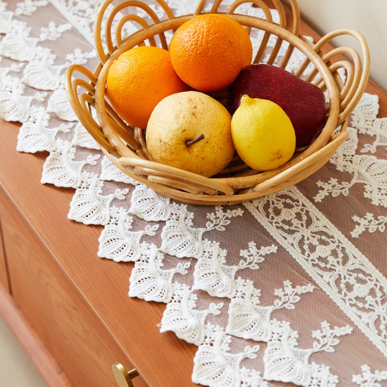Lace Table Runner Rustic French Style Table Runners Farmhouse Style