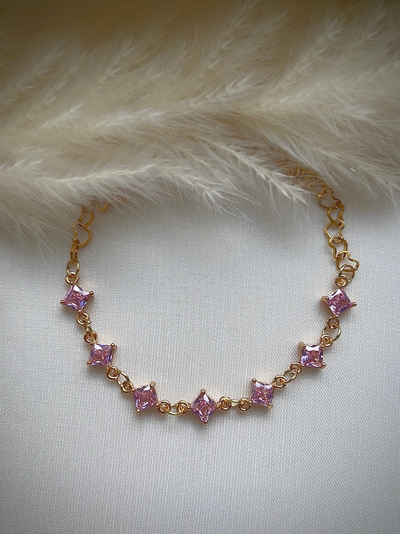 Dainty angelic gold fairycore bracelet