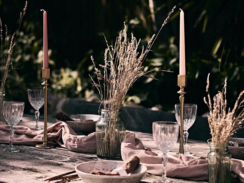 Jenna Iron Brass Candle Holders Set