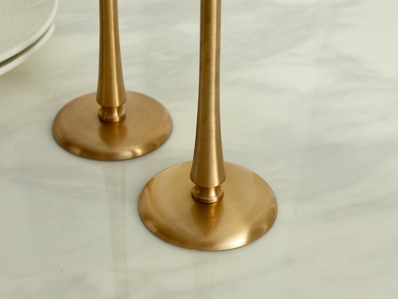 Jenna Iron Brass Candle Holders Set