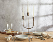 Camille Iron Antique Trident Candelabra